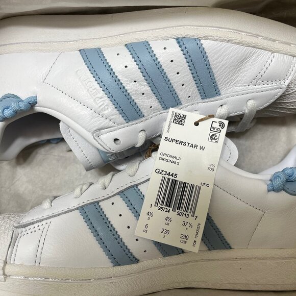 Adidas Superstar Knotted Rope White Clear Sky Women's 6 New With Box GZ3445 - Picture 1 of 6